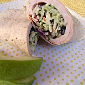 Smoked Turkey and Cranberry Slaw Wrap