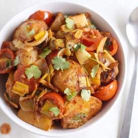 Roasted potato tikka masala