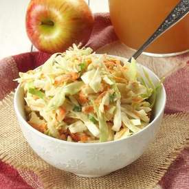 Apple Cider Tahini Slaw