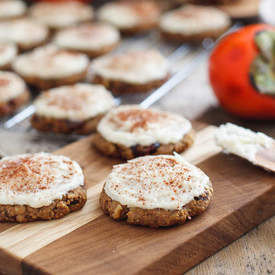 Frosted Spiced Persimmon Cookies 