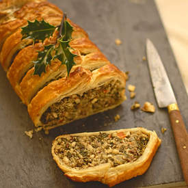 kale, quinoa and nut roast en croute 