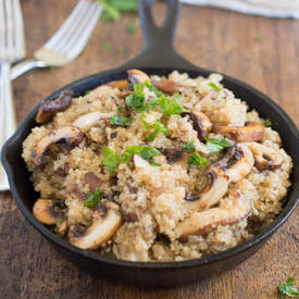 Mushroom Shallot Garlic Quinoa.