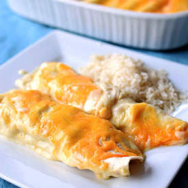 White Chicken Enchiladas