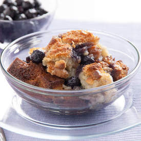 Creamy Blueberry Bread Pudding