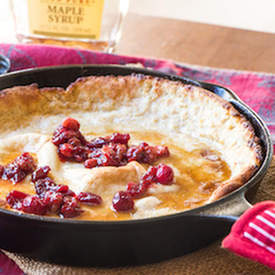 Eggnog Dutch Baby & Cranberries