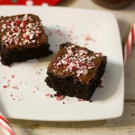 Candy Cane Peanut Butter Brownies 