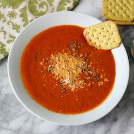 Roasted Red Pepper Tomato Soup 