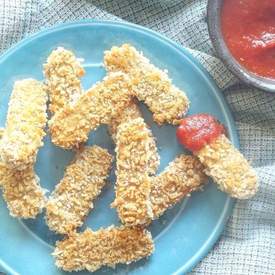 Crispy Panko Crusted Tempeh Fries