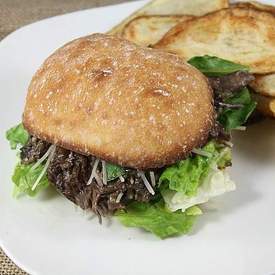 Crock Pot Steak Caesar Sandwiches