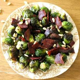 Brussels Sprouts With Bacon And Pine Nuts