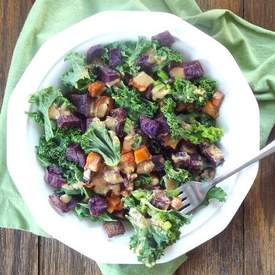 Caramelized Sweet Potato Kale Salad