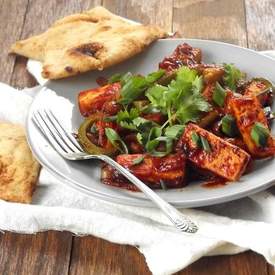 Vegan Tofu Chilli Paneer