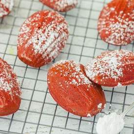 Red velvet madeleines