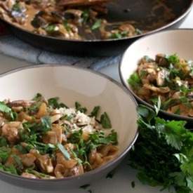 15 minute mushroom stroganoff