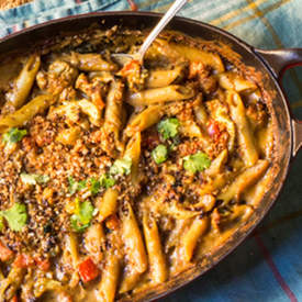 Curried Cauliflower Mac and Cheese