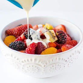 Fruit Salad with Creamy Limoncello Dressing