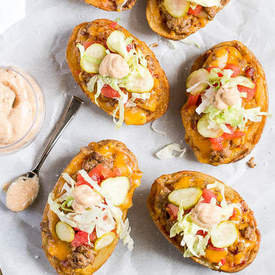 Big Mac Stuffed Potato Skins 