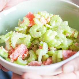 Celery and grapefruit salad