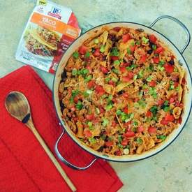 One-Pot Chipotle Chicken Taco Pasta