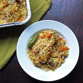 Indian Curried Chicken and Rice (Biryani)