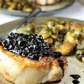 Pork Chops with Huckleberry Sauce