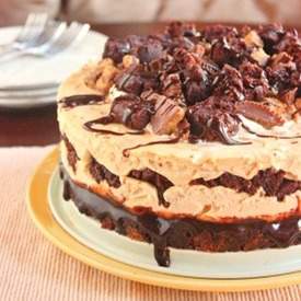 Peanut Butter and Brownie Cheesecake