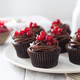 Double Chocolate Cupcakes with Berries