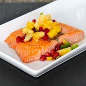 Salmon with Pomegranate Salsa