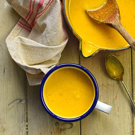 swede and carrot soup with smoked paprika