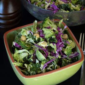 Broccoli, Kale and Brussels Sprout Salad