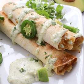 Cheesy Chicken Jalapeno Popper Taquitos