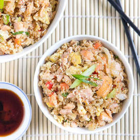 Salmon Quinoa 'Fried Rice'