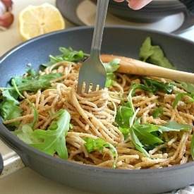 Brown butter lemon and walnut pasta