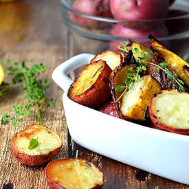 Roasted Potatoes with Lemon, Rosemary & Thyme