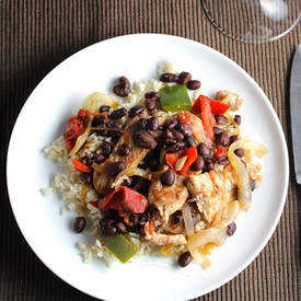 Skillet Black Beans and Pork