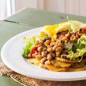 Bean Ragout, FrisÃ©e and an Egg