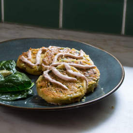 Spinach and Garlic Chickpea Pancakes 