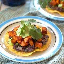 Sweet Potato Black Bean Tostadas