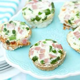 Mini Ham Asparagus Quiche
