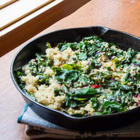 Lemony Swiss Chard and Quinoa SautÃ©