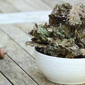 tahini kale chips