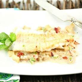 Cod with Clam Chowder Sauce