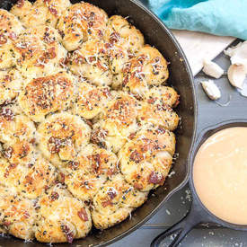 Bacon-Garlic Knots & Beer-Cheese Dip