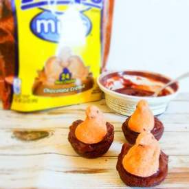 Chocolate Brownie Peep Bites