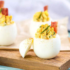Bacon, Chive & Cheese Deviled Eggs