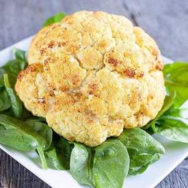 Whole roasted cauliflower