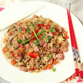 Pepper Fried Rice with Ham