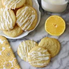 Lemon Sugar Cookies with Lemon Glaze