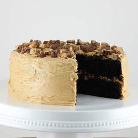 Chocolate Cake with Peanut Butter Frosting 
