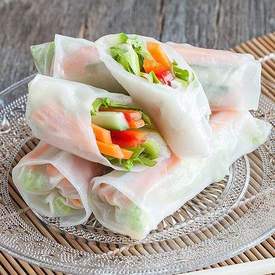 Vegetarian rice paper rolls